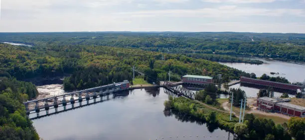 Aerial View of Shawinigan from La Cite de l''Energie, Quebec, Canada