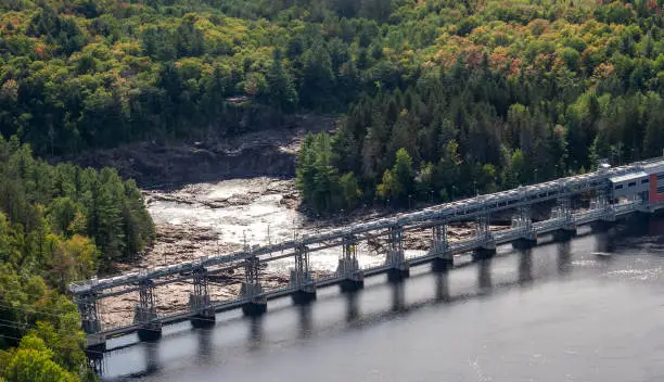 aerial View of Shawinigan from La Cite de l''Energie, Quebec, Canada