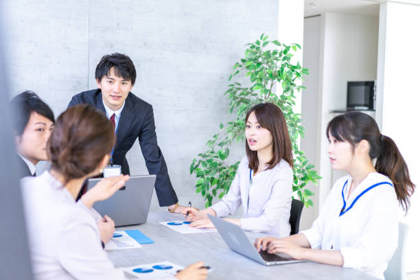 istock Young businessperson working in a clean office 1339664268
