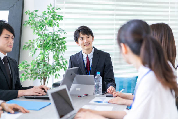 istock Business person working in clean office 1339665739