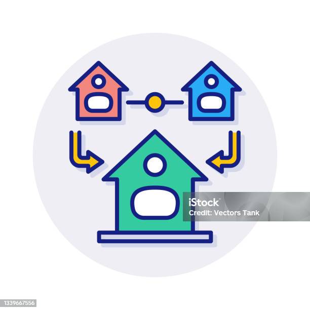 Remote Connection Stock Illustration - Download Image Now - Circle ...