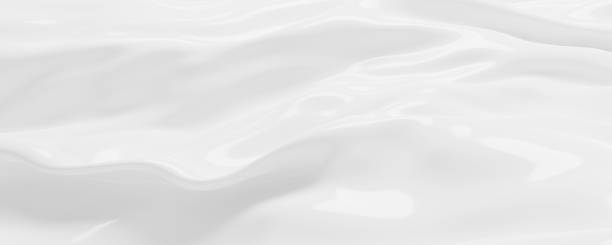 ホワイトコスメティッククリームの背景3dレンダリング - ヨーグルト ストックフォトと画像