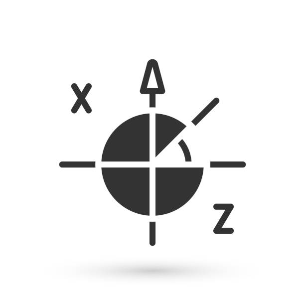 ilustraciones, imágenes clip art, dibujos animados e iconos de stock de icono de círculo trigonométrico gris aislado sobre fondo blanco. vector - variation meeting work tool isolated
