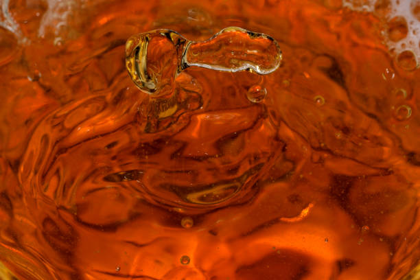 istock Drops and bubbles of light beer 1339669944