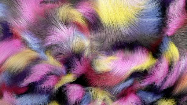 istock Black Pink Yellow Fur Background 3D Render 1339670570