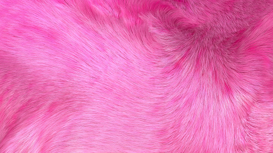 Pink waving fur background, soft texture 3D generated.