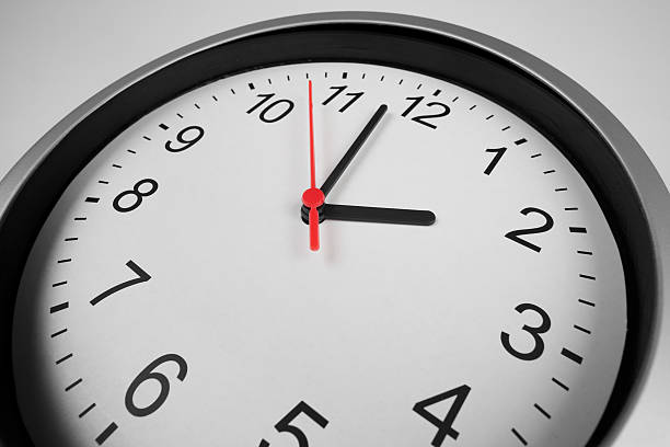 istock Classic clock macro shot by wide angle lens 133967195