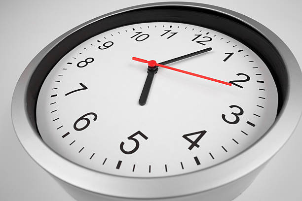 istock Classic clock macro shot by wide angle lens 133967219