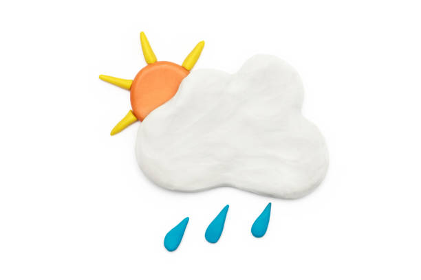 abstract, art, background, blue, clay, cloud, cloudy, creative, custom, design, drops, element, icon, kid, made, plasticine, rain, sun, texture, water, weather, weather concept, weather icon, white, wind icon