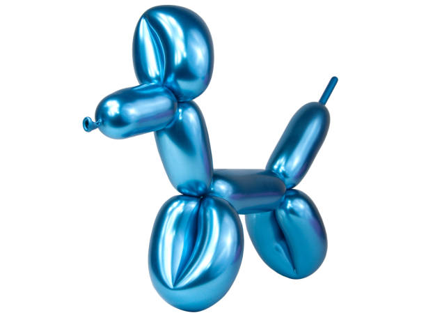 istock Blue bright balloon dog isolated on the white 1339678232