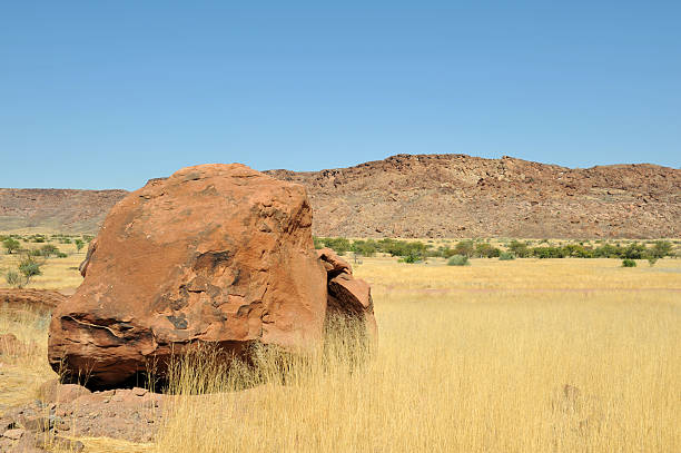 Landscape with boulder in Twyfelfontein,Namibia.