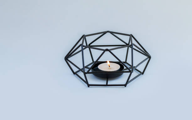 istock Modern metal candle holder or candlestick candlelight 1339679677