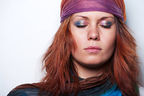 istock Beautiful woman wrapped in scarf 133968198