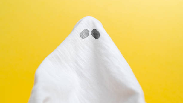istock Abstract cloth ghost scares. Halloween holiday. 1339687779