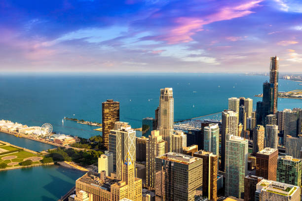 istock Aerial view of Chicago 1339692878