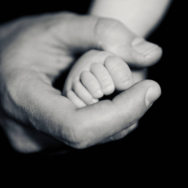 istock Black and White Squared Baby Foot 133969665