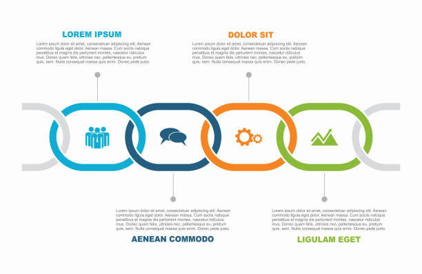 Infographic design template with place for your data. Vector illustration. Infographic design template with place for your text. Vector illustration. chain stock illustrations