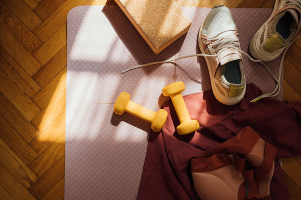 Ready for the Workout: Sports Equipment Flat Lay