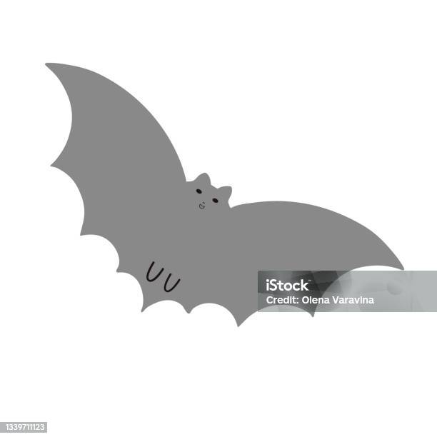 Halloween Bat Simple Fancy Vector Illustration Hand Drawn Gray Animal Cartoon Spooky Character For Autumn Holiday Decor Element Cards Banners Stock Illustration - Download Image Now - iStock Halloween Bat Simple Fancy Vector Illustration Hand Drawn Gray Animal Cartoon Spooky Character For Autumn Holiday Decor Element Cards Banners Stock Illustration - Download Image Now - iStock