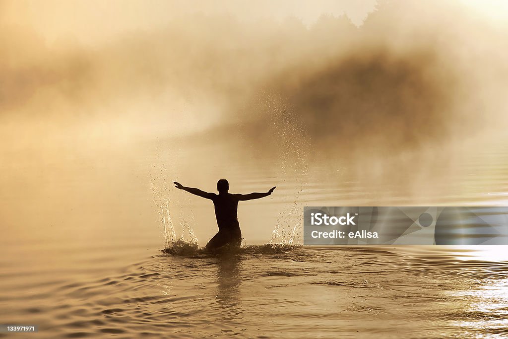 Homem em água - Royalty-free Adulto Foto de stock