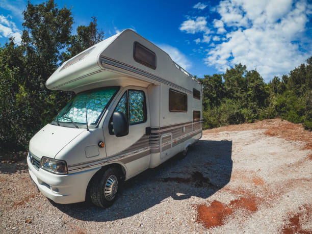 istock RV Camper - Fill your vacation, travel by caravan 1339720985