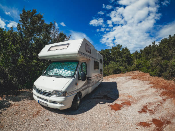 istock RV Camper - Fill your vacation, travel by caravan 1339720989