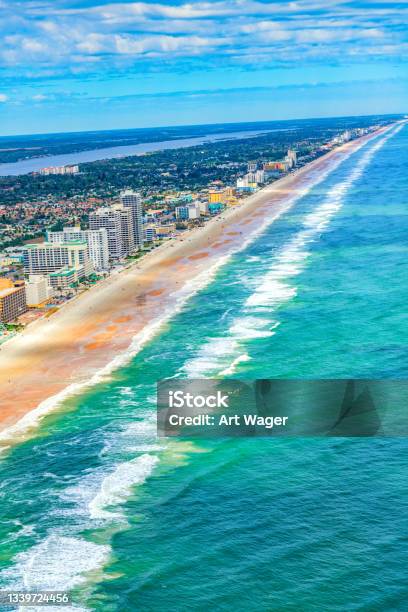 Daytona Beach From Above Stock Photo - Download Image Now - Daytona Beach, Florida - US State, Aerial View