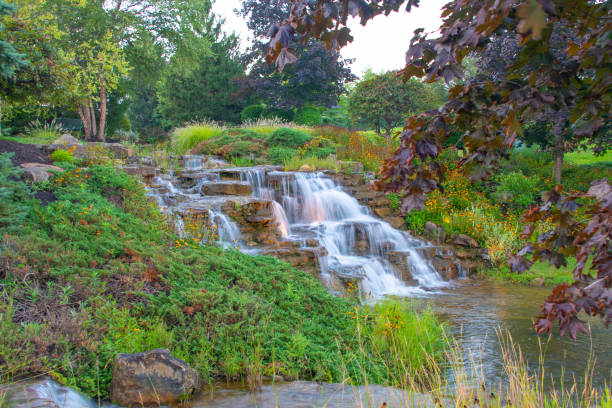 istock Waterfall on a small creek-Hamilton County, Indiana 1339733856
