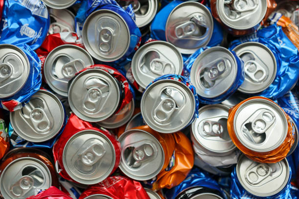 istock recycle aluminum metal crushed can waste background 1339739147