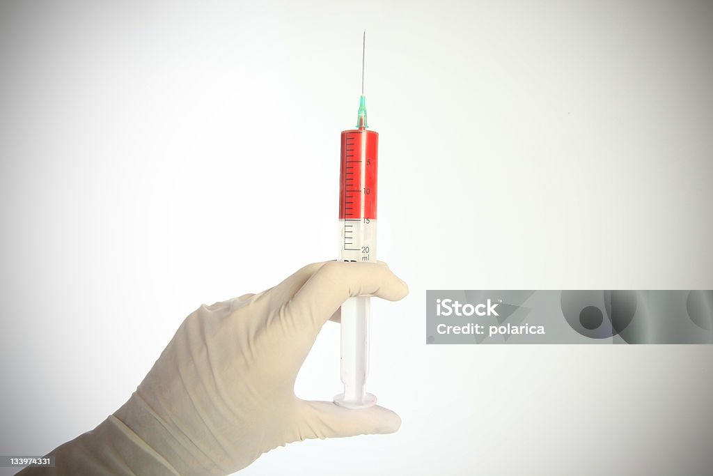 Poison blood Red liquid in a syringe Accidents and Disasters Stock Photo