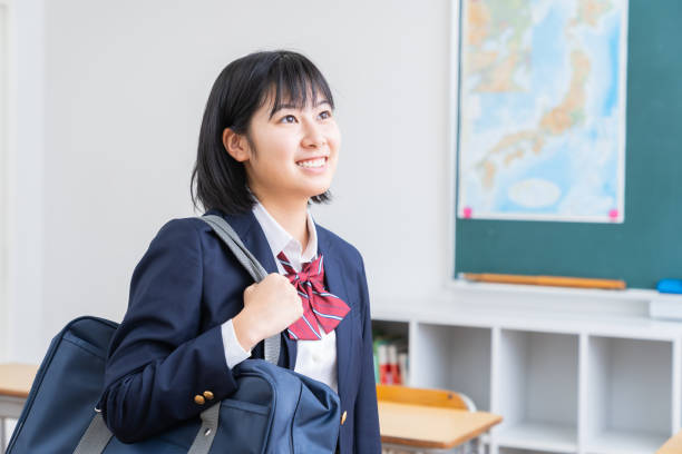 istock asian girl who study,School uniform, 1339743761
