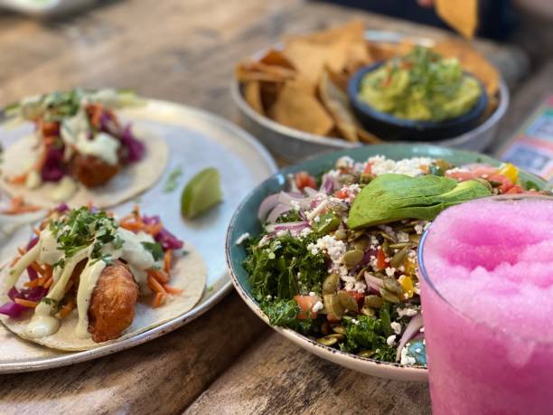 istock Mexican food with slushie drink 1339755104