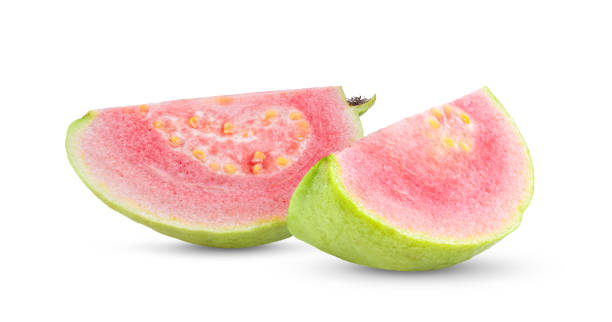 istock Guava fruit sliced isolated on white 1339757880