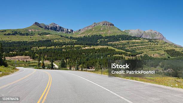 Million Dollar Highway At Molas Pass Colorado Stock Photo - Download Image Now - Molas Divide, Beauty In Nature, Blue