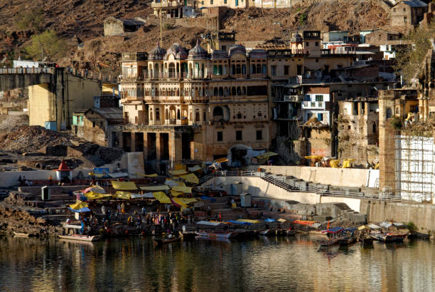 istock Ghat on the holy river Narmada at Omkareshwar 1339769435
