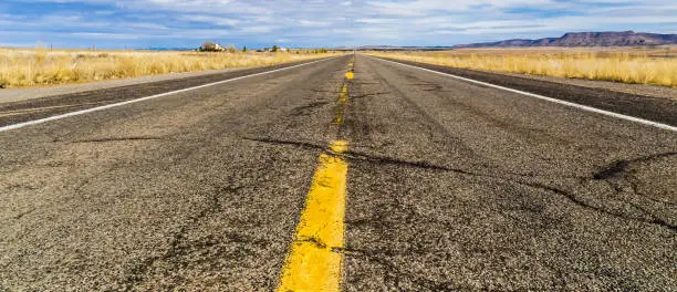 Empty southwest U.S road, Arizona State Route 66