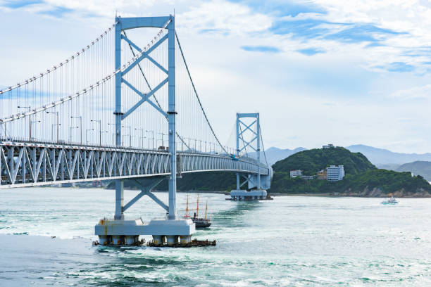 istock Whirlpool and Naruto Kaikyo bridge in Japan 1339783969