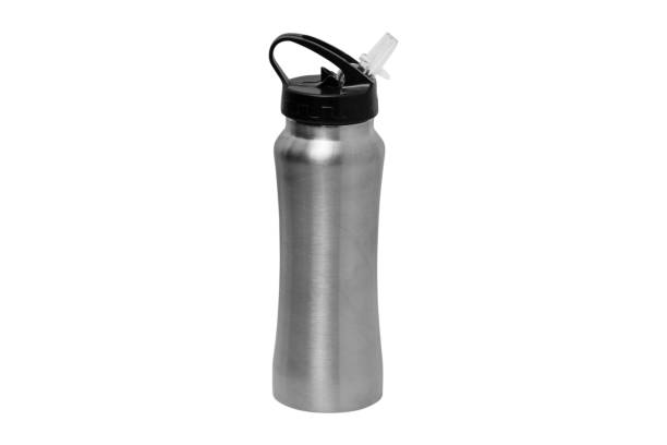 istock stainless water bottle isolated on white background. clipping path. 1339784964