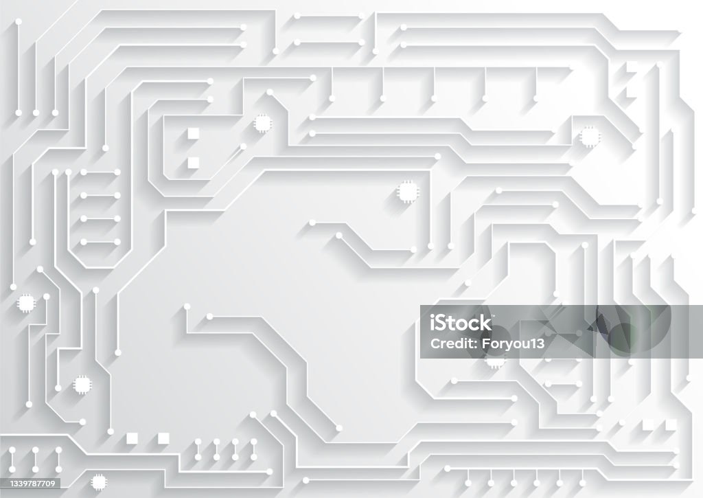 Circuit Technology Background With Hitech Digital Data Connection ...
