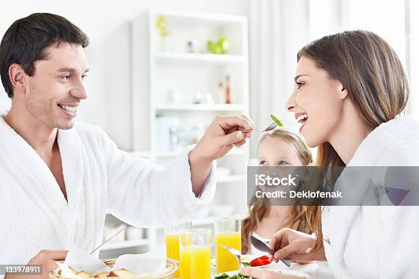 Morning Home Stock Photo - Download Image Now - 30-39 Years, Adult, Bathrobe