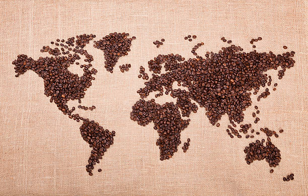 istock Map made of coffee 133979386