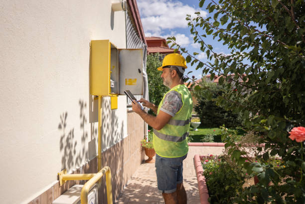 istock Technician repairing Gas Furnace using digital tablet 1339795182