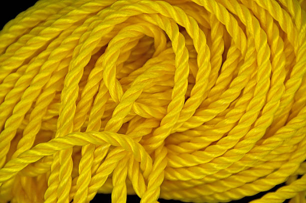 istock Yellow Synthetic Rope... Close-up 133979680