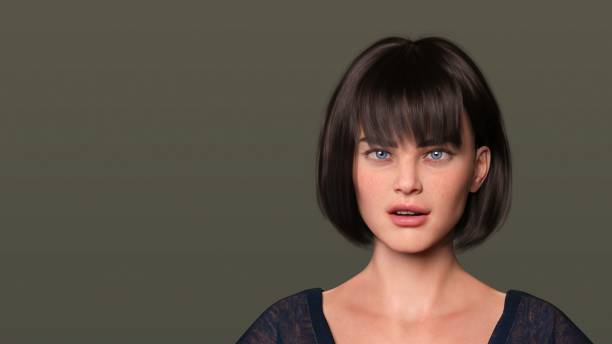 istock Woman posing. Person is not real. She is a 3D render thus no model release is needed. 1339797333