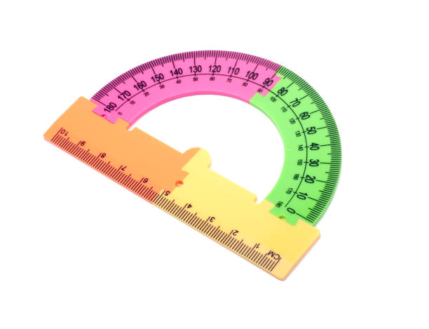 istock colorful plastic protractor in different color isolated on the white 1339797537