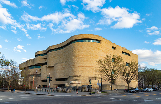 Washington, D.C., United States - March 31, 2019: A picture of the National Museum of the American Indian.