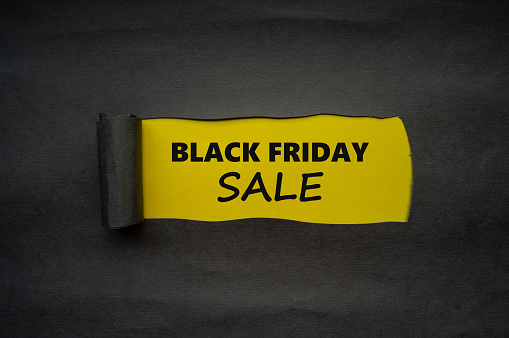 Black Friday Sale Text, Torn Paper