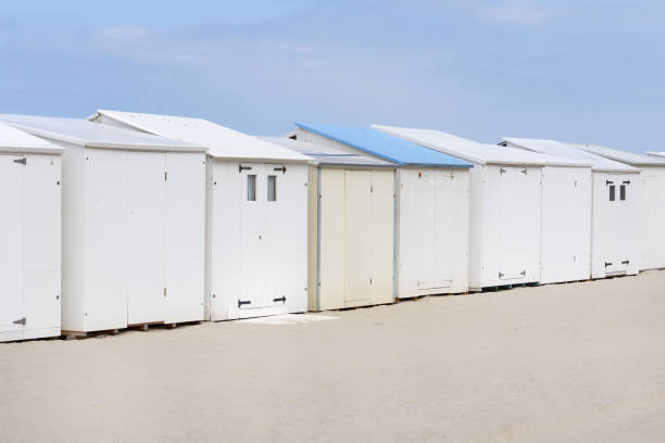 istock closed white bath houses on the north sea coast 1339803666