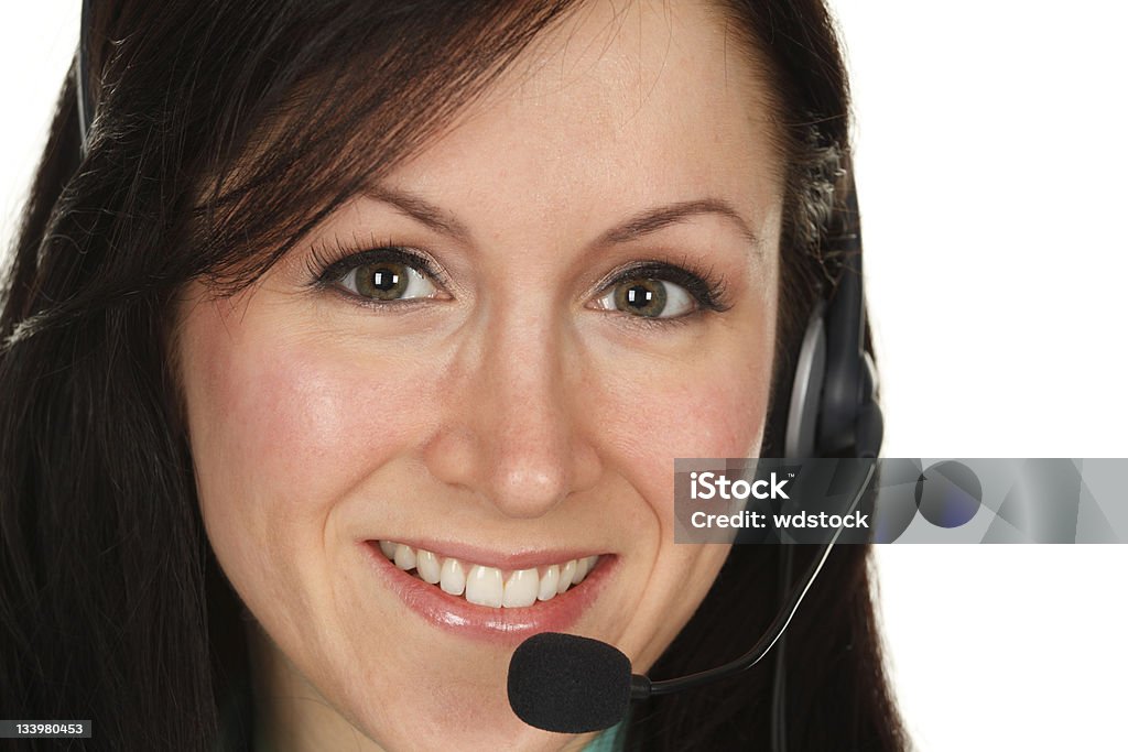 Close-up  of Customer Service Representative Attractive young customer service representative. 30-39 Years Stock Photo