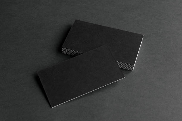 istock Business card on gray background. 1339810633